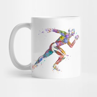 Runner Muscles Colorful Sprinter Watercolor Mug